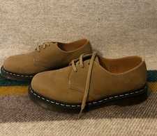 Men’s Doctor Martens 1461 Tan Tumbled Nubuck Suede Shoes UK 8 EU 42 USM 9 New