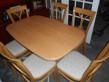 table and 6 chairs dining used