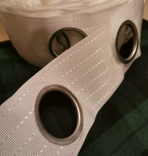 Silver Eyelet Curtain Header Tape. 8cm wide (price per m). 10 metres available 