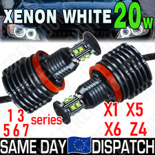 2x LED Angel Eye Halo Ring Light H8 Marker Bulb Canbus For BMW 1 3 5 6 Series X5