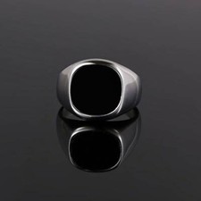 Black Onyx Signet Ring 925
