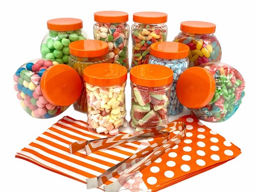 Mini orange plastic - plastic, sweet