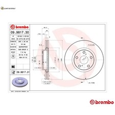 2x BRAKE DISCS 09.9817.31 FOR