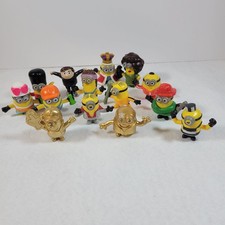 minions mcdonalds toys/ Cake Toppers Bundle Including Two Gold Minions