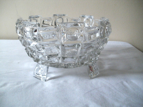 Art deco pressed glass bowl - deco,