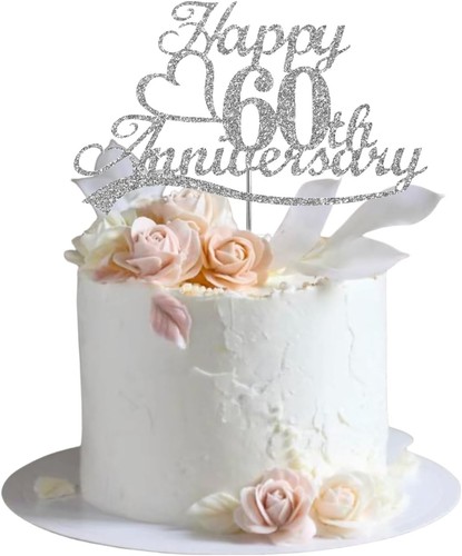 60th anniversary cake toppers - 60th,