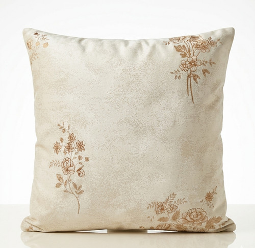 Damask beige cushion covers - damask,