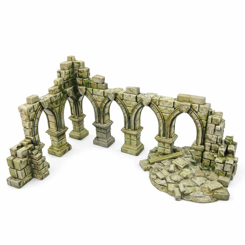 Ruined medieval terrain - ruined, 28mm