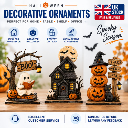 3pcs vintage halloween - 3pcs, wooden