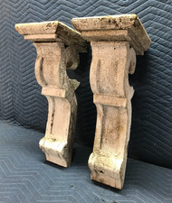 Pair Antique Large Shabby