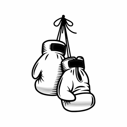 White boxing gloves iron - boxing,