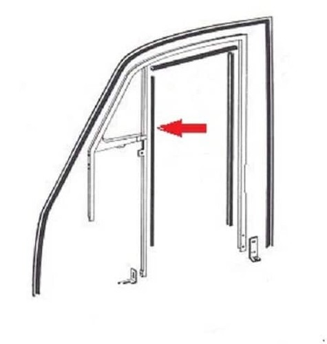Porsche 356 window channel - window,