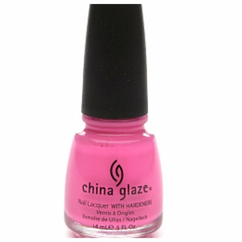 China glaze shocking pink nail - china,