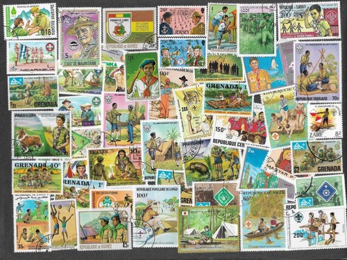 Scouts stamps all different - stamps,