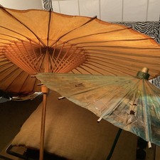 SET OF 2 CHINESE VINTAGE PARASOLS NEED QUICK SALE AS MOVING