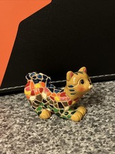 Pouncing Cat Mosaic Figure