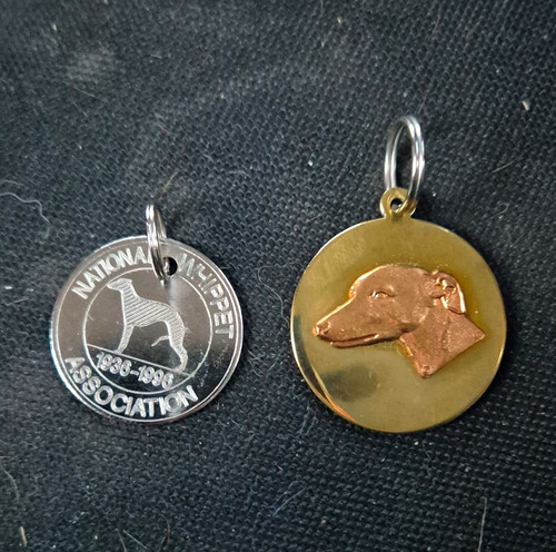 Two whippet themed dog - themed, collar