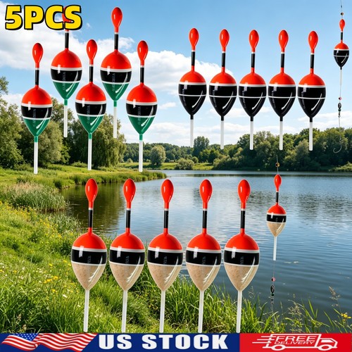 5pcs balsa fishing bobbers - balsa,