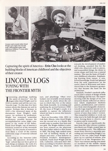 Lincoln logs toying with - toying, the