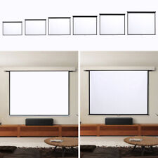 Manual Pull Down Projector Screen Ceiling Wall Mount Home Office Movie 4:3/ 16:9