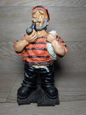 Sailor Captain Fisherman Nautical Resin Decorative Figurine 8 inch - Used Good