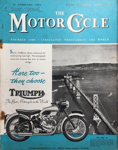 Triumph tiger 100 - 100, motorcycle