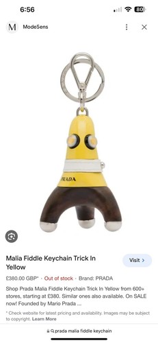 Prada malia fiddle keychain - malia,