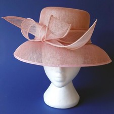 Dusky Pink SINAMAY HAT - Weddings, Races, Special Occasions NEW BNWOT