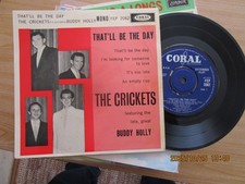 THE CRICKETS FEATURING BUDDY HOLLY=THAT'LL BE THE DAY  E.P.  P/C  VG+