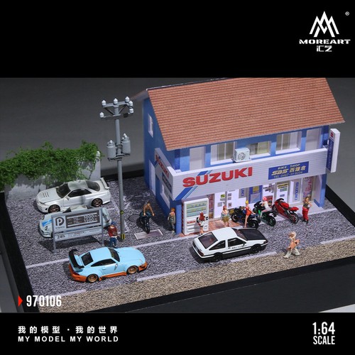 Diorama motorcycle shop - 1:64,