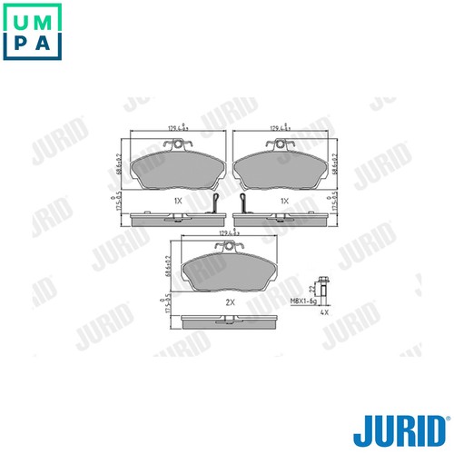 Brake pad set disc - pad,