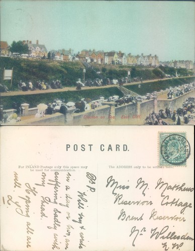 Clacton sea east cliff - on,