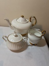 PARAGON WHITE AND GOLD TEAPOT