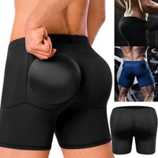 Mens Padded Bum Underwear Hip Enhancer Butt Booty Lifter Shaper Bodyshorts Pants