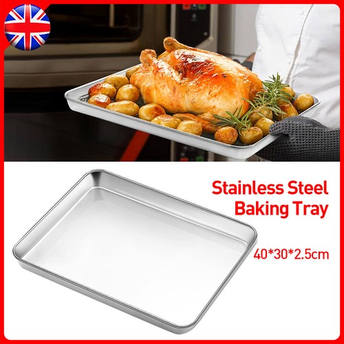 Stainless steel baking tray - steel,