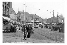 pt1652 - Tram in Market Place , Heckmondwike , Yorkshire - print 6x4
