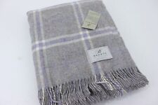 Bronte by Moon Throw Transitional Windowpane Throw Grey Lilac