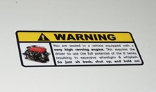 B Series Warning Sticker Decal B16 B18 B20 Civic Integra Accord CRX VTEC