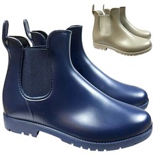 LAIDES WOMENS ANKLE SHORT WELLIES RAIN CHELSEA WELLINGTON SHOES BOOTS SIZE 4-10