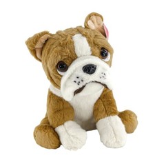 Soft English Bulldog 8" Cute Super Plush Sitting Puppy British Toy Dog Teddy