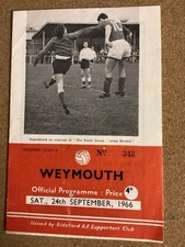 Bideford v Weymouth Reserves (Western League) 24/9/1966