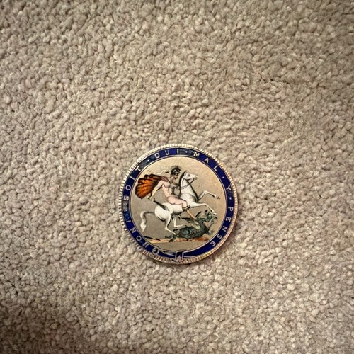 George crown coin broken - coin,