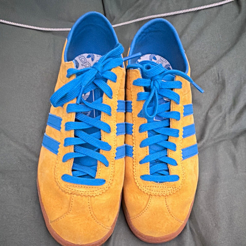 Adidas malmo yellow blue - malmo, suede