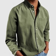 Mens New Casual Shirt Long