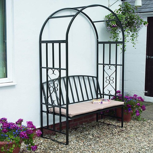 Garden metal black - rose, arch
