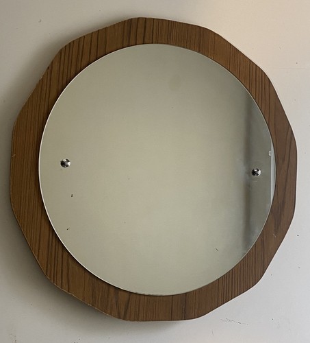 Vintage round wall mirror - round,