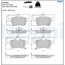 DELPHI LP1861 Brake Pad Set