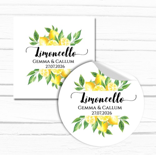 Limoncello wedding stickers - limoncello,