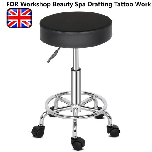 Leather round stool - pu,