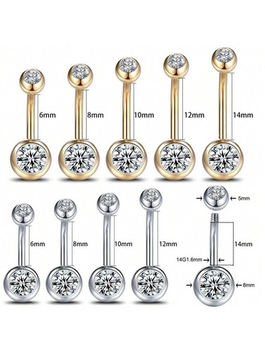 Belly bars navel button bar - bars,